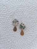 Sage Floral Dangles