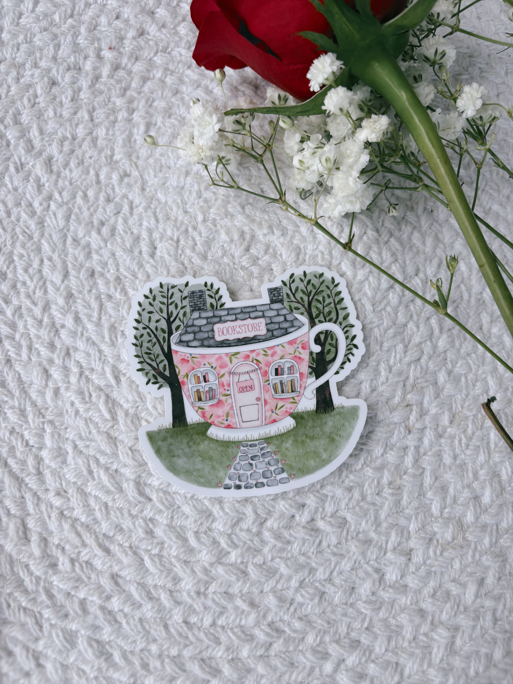 Teacup Bookstore Sticker