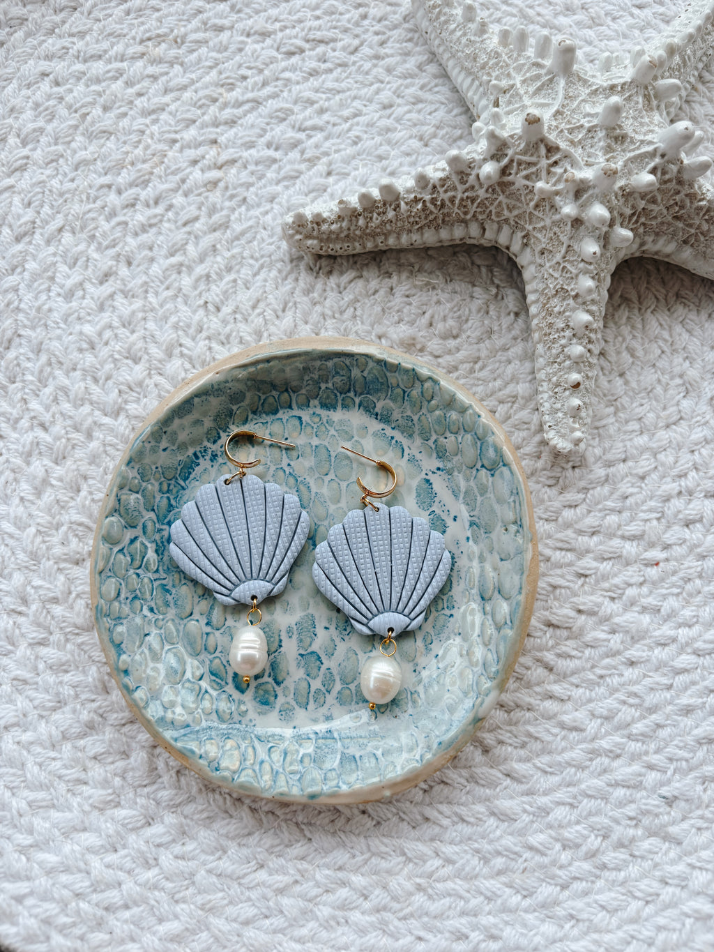 Seashell & Pearl Dangles
