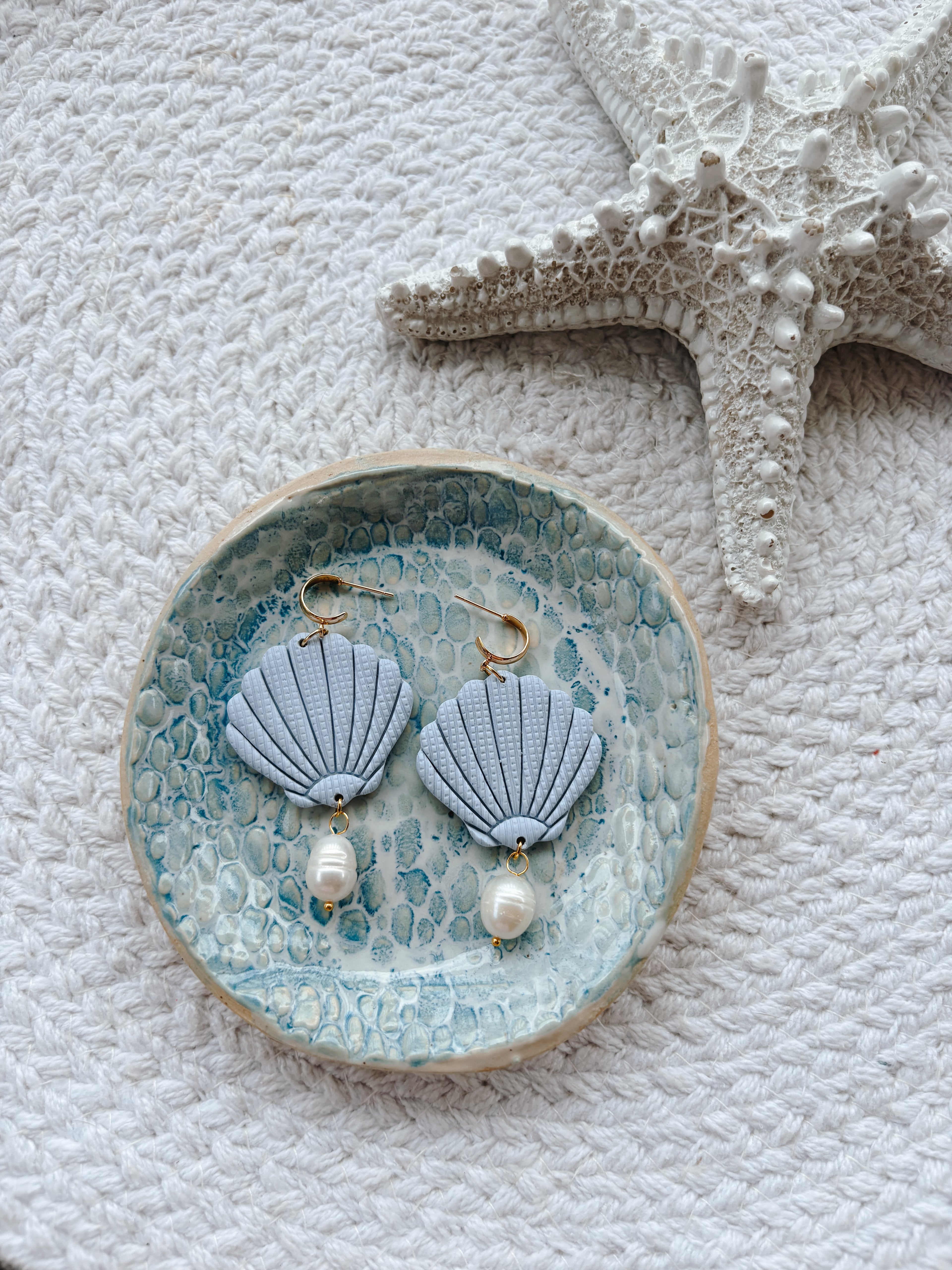 Seashell & Pearl Dangles
