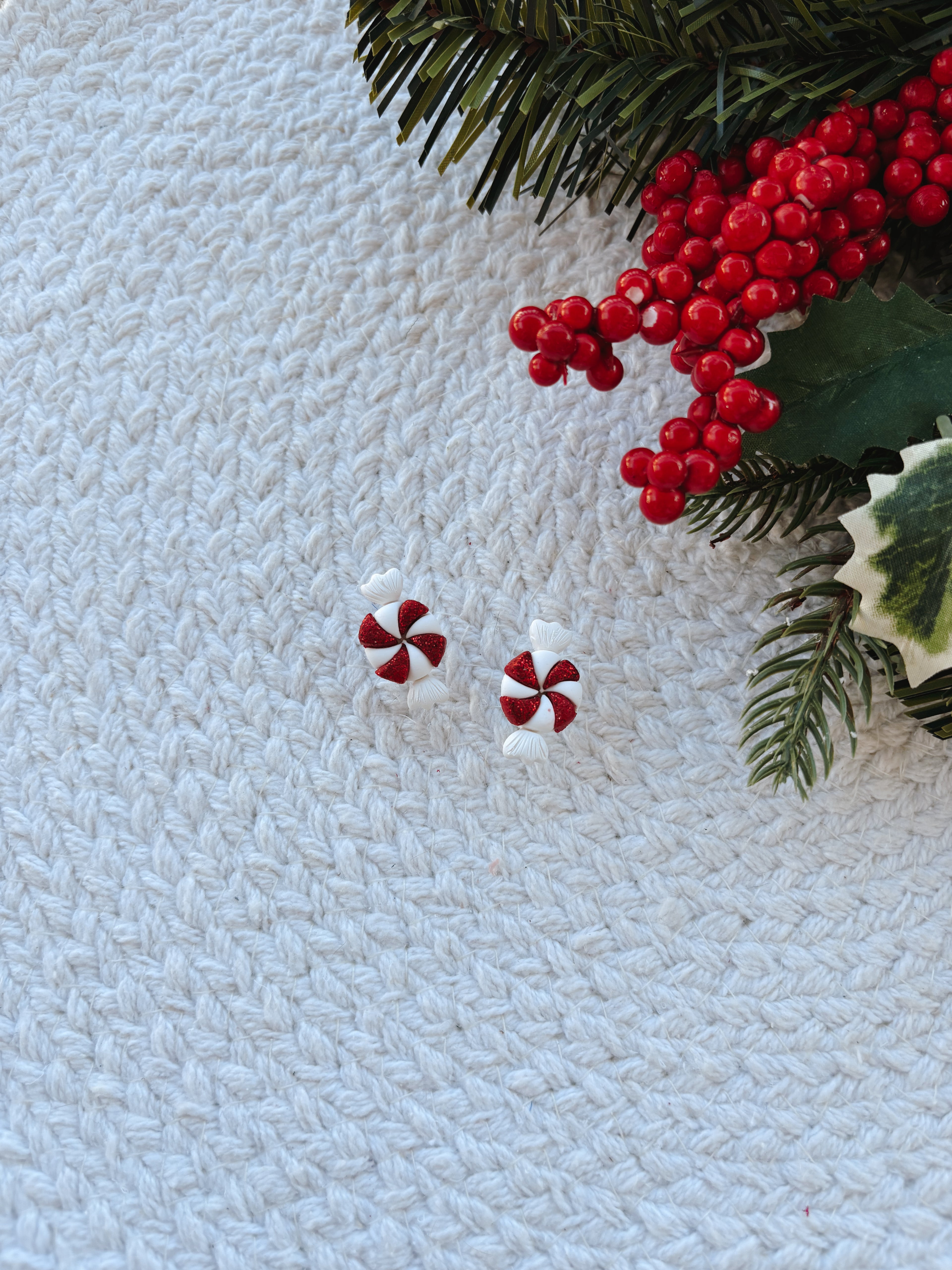 Peppermint Swirl Studs