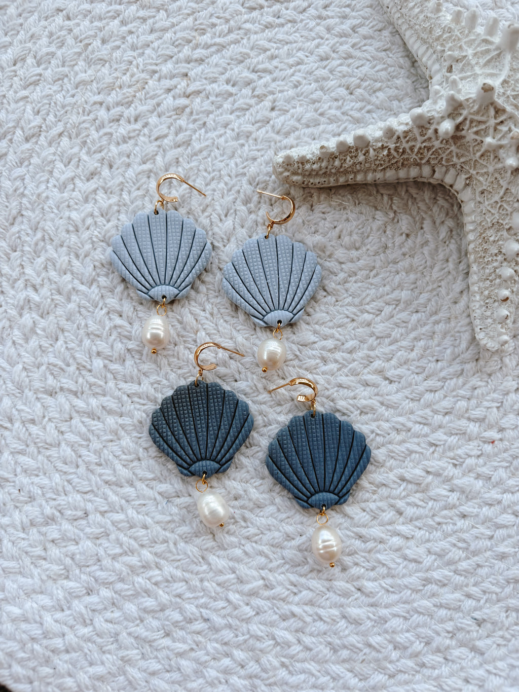 Seashell & Pearl Dangles