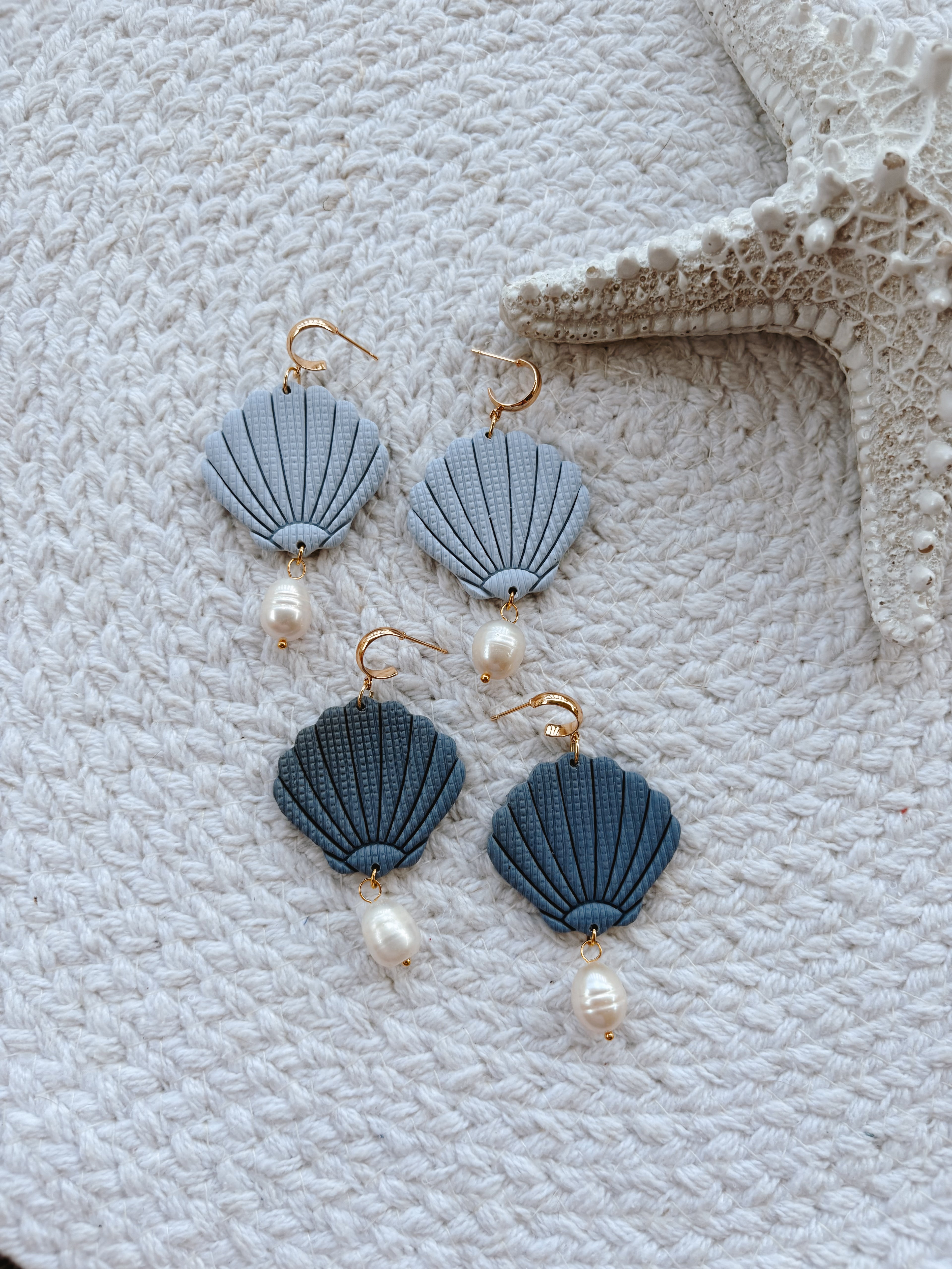 Seashell & Pearl Dangles