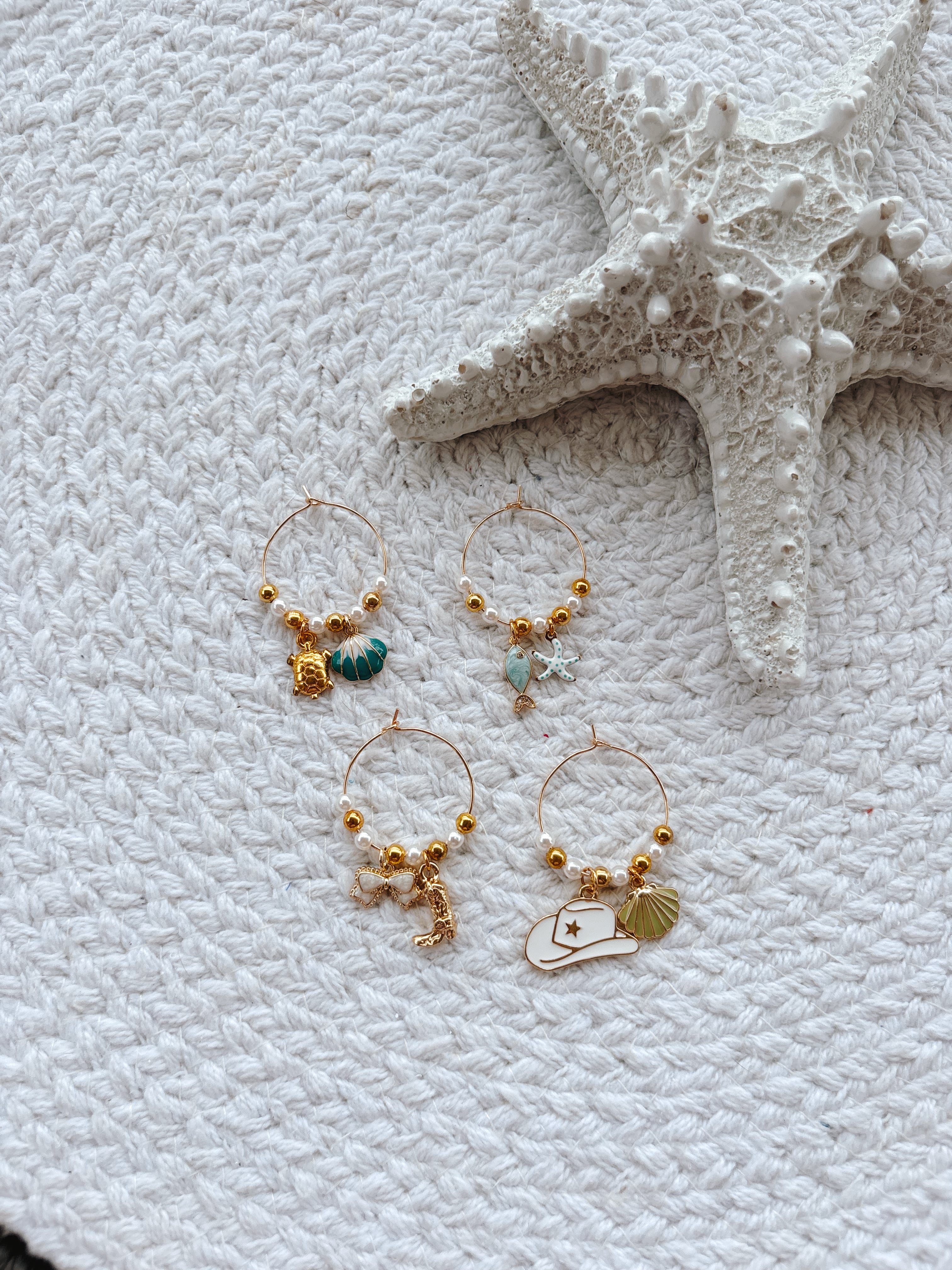 Coastal Cowgirl Wine Charms