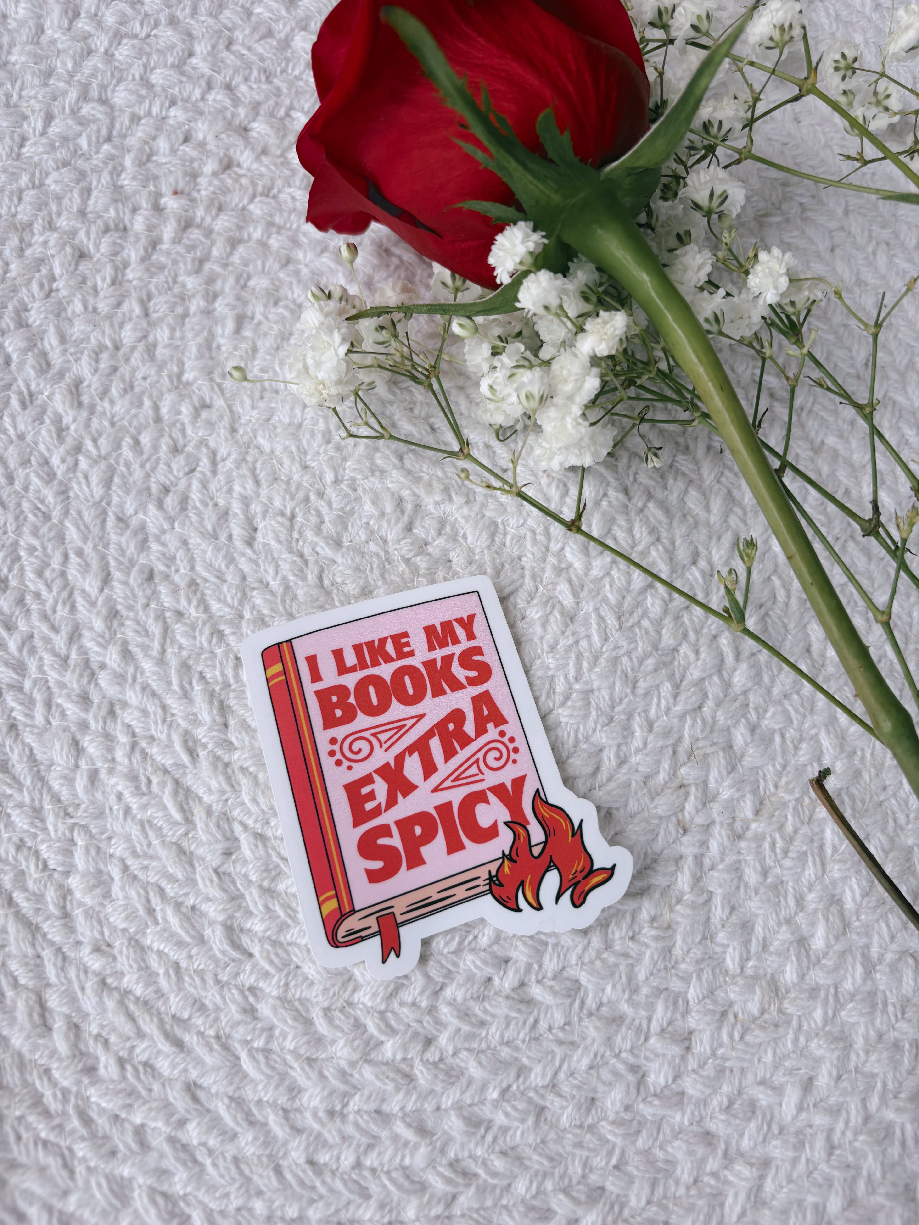 I Like My Books Extra Spicy Sticker