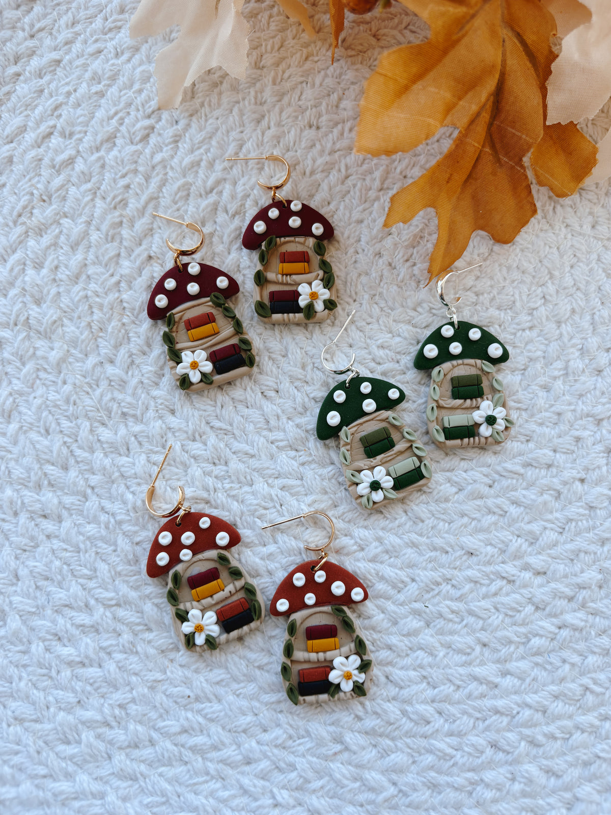 Fall Mushie Bookshelf Dangles