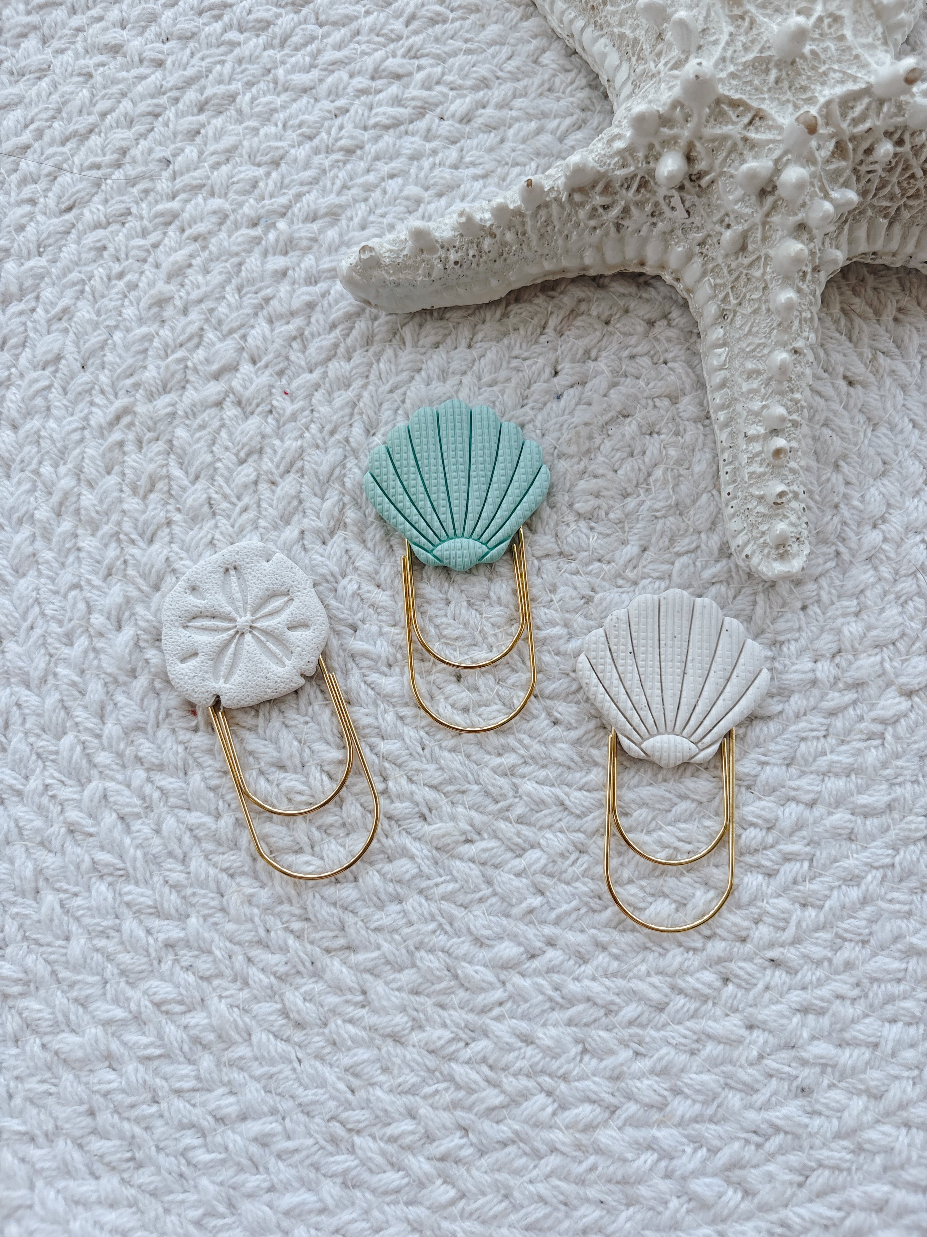 Seashell Paperclip Bookmark