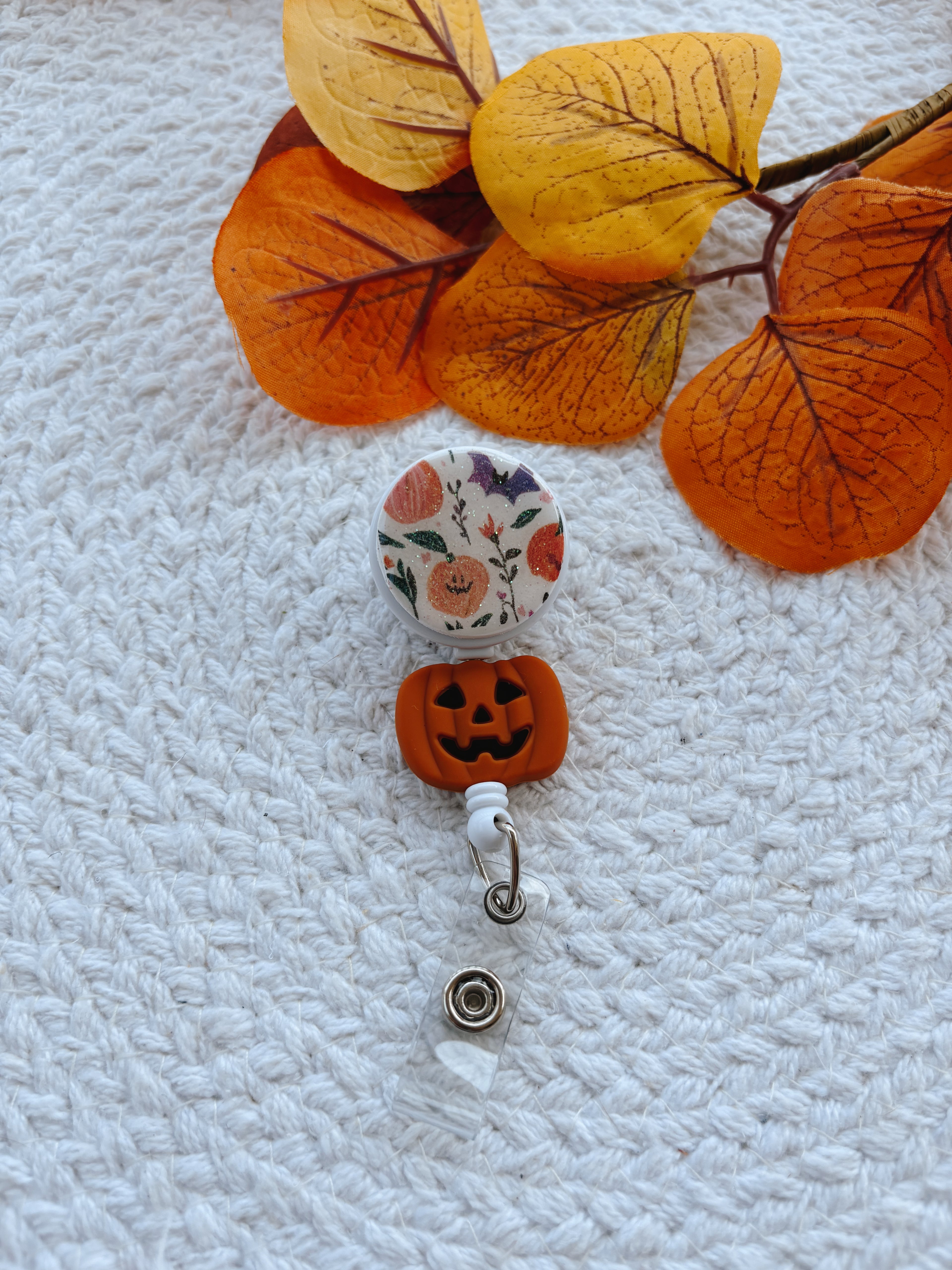 Halloween Pumpkin Badge Reel