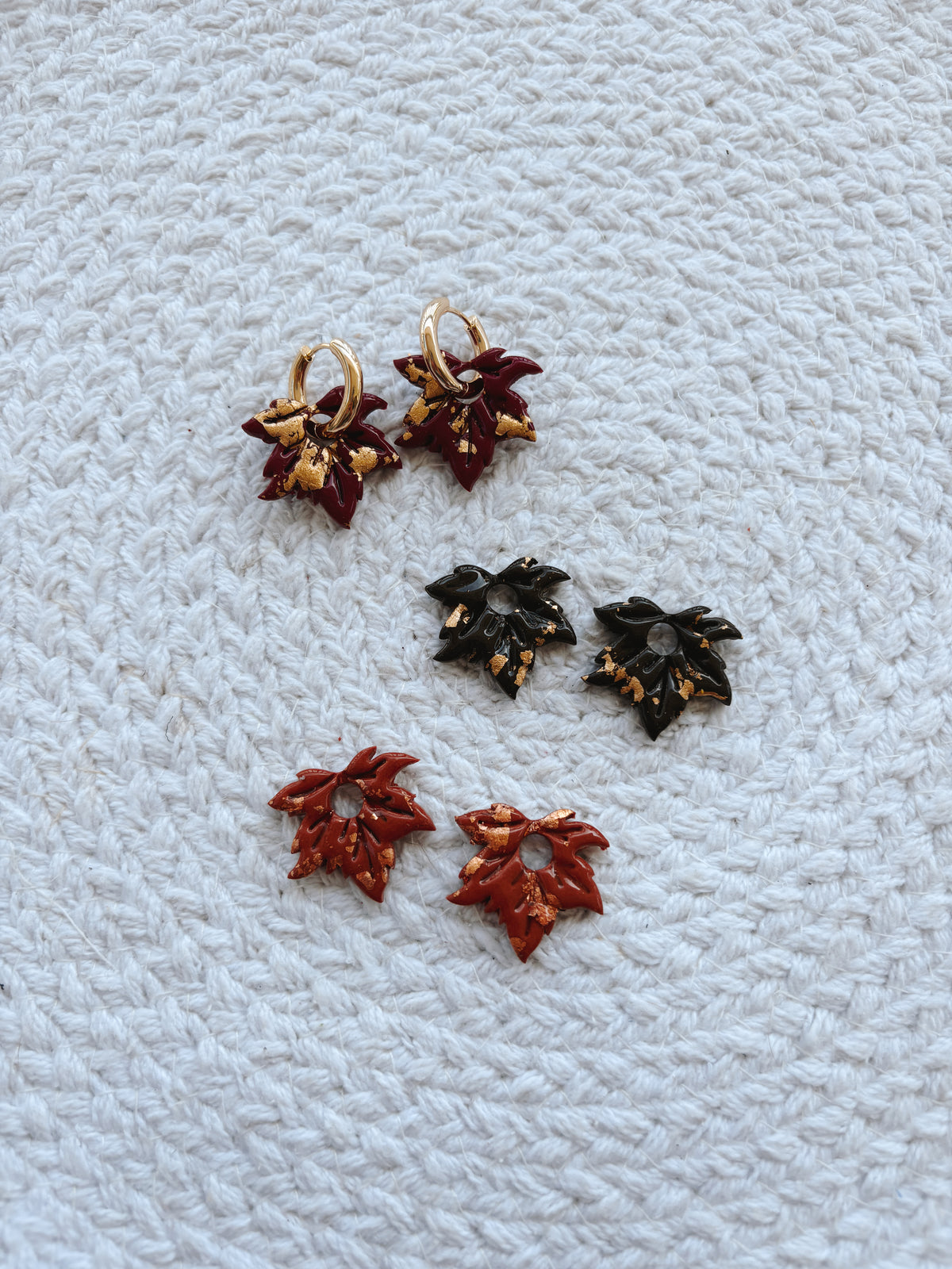 Maple Leaf Clay Charms (CHARM ONLY)