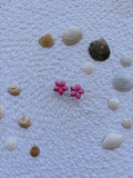 Plumeria Studs- Hot Pink