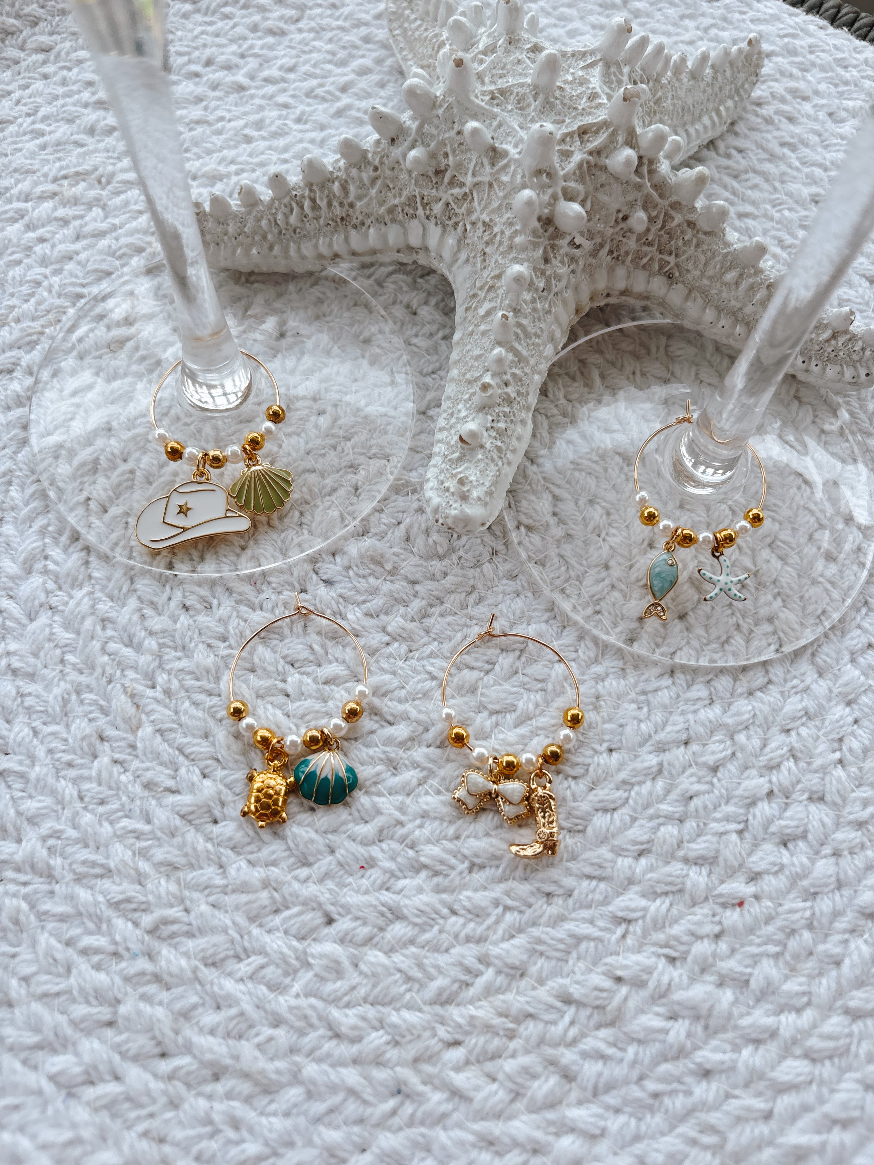 Coastal Cowgirl Wine Charms
