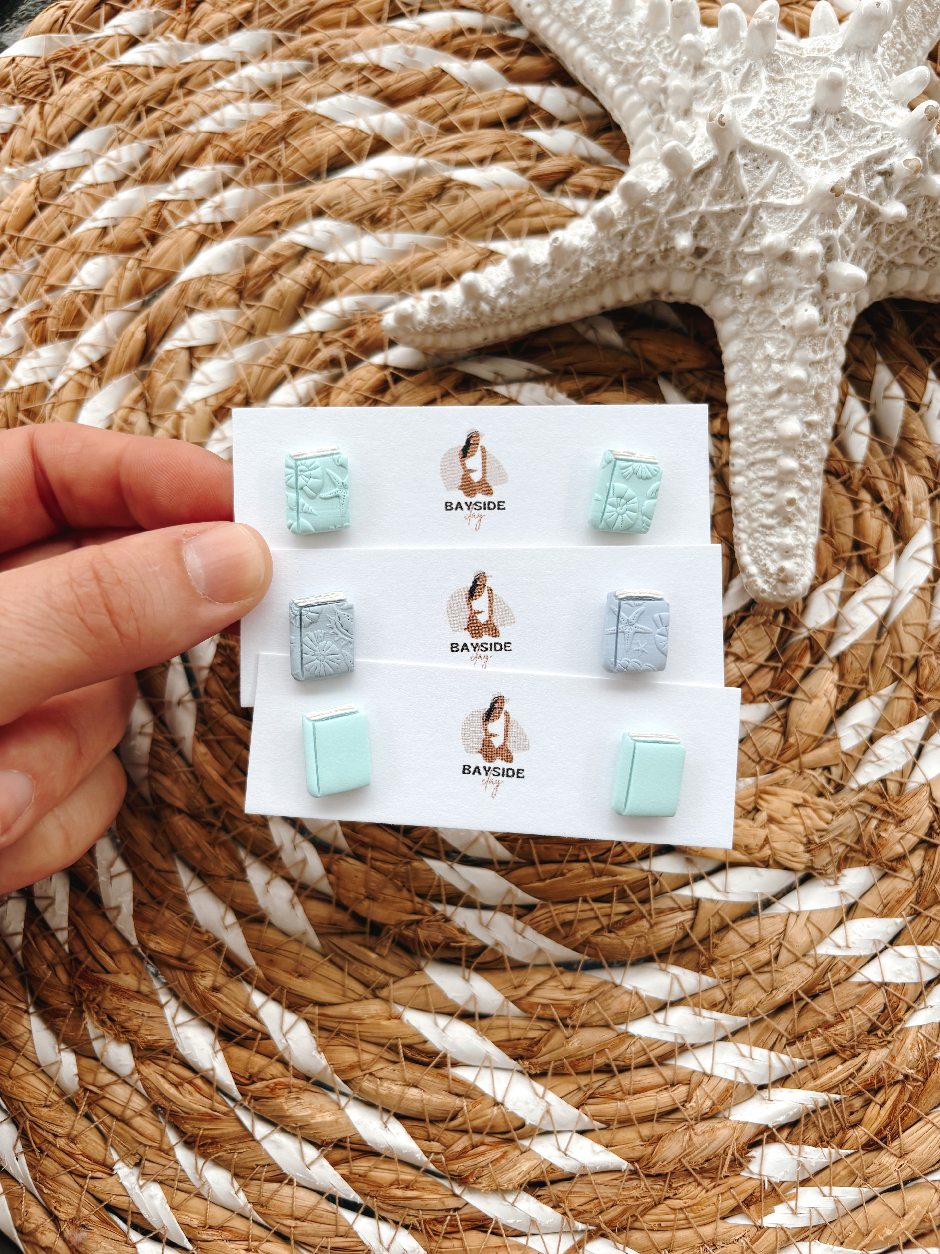 Ocean Book Studs