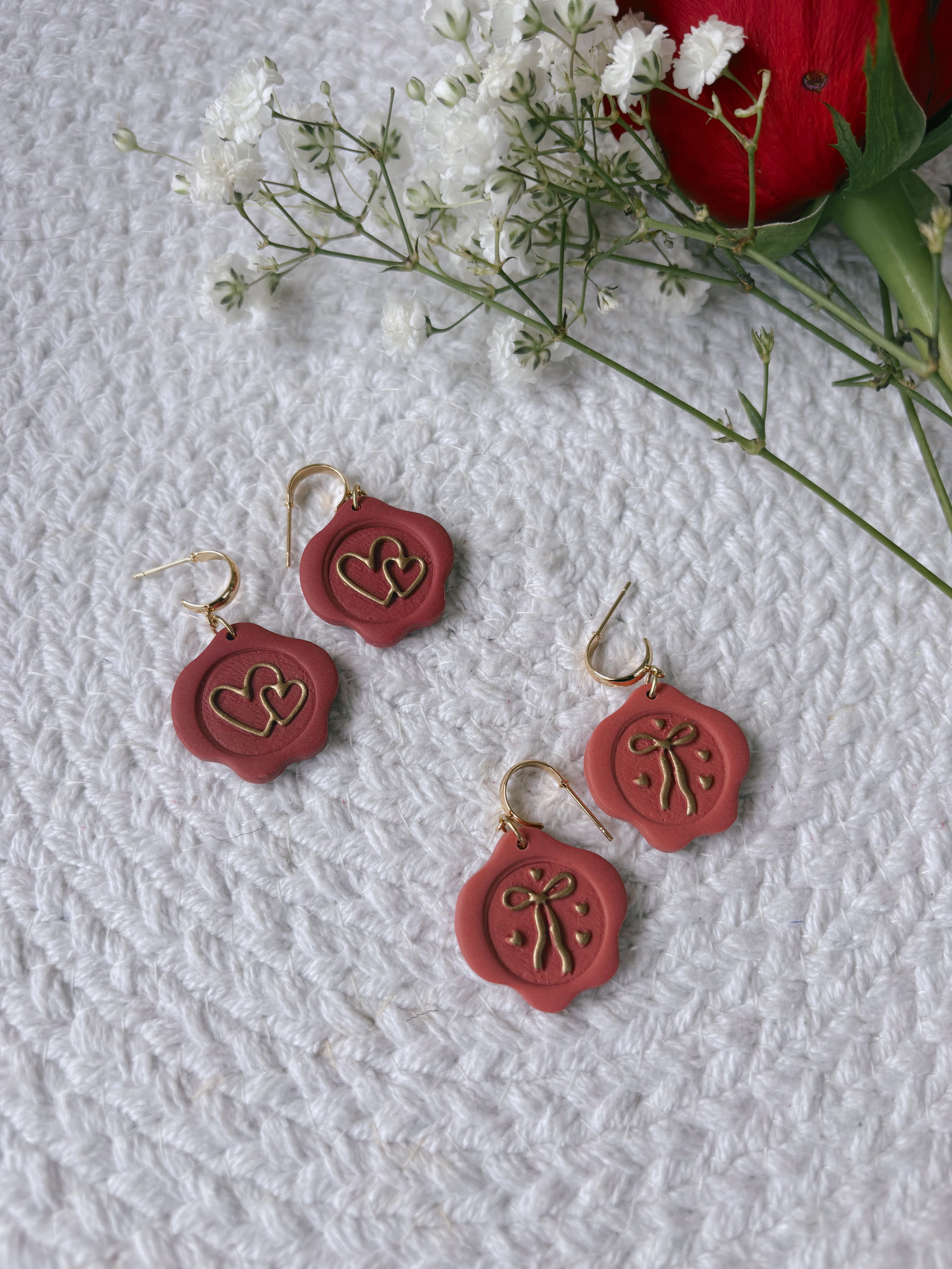 Vday Wax Seal Dangles