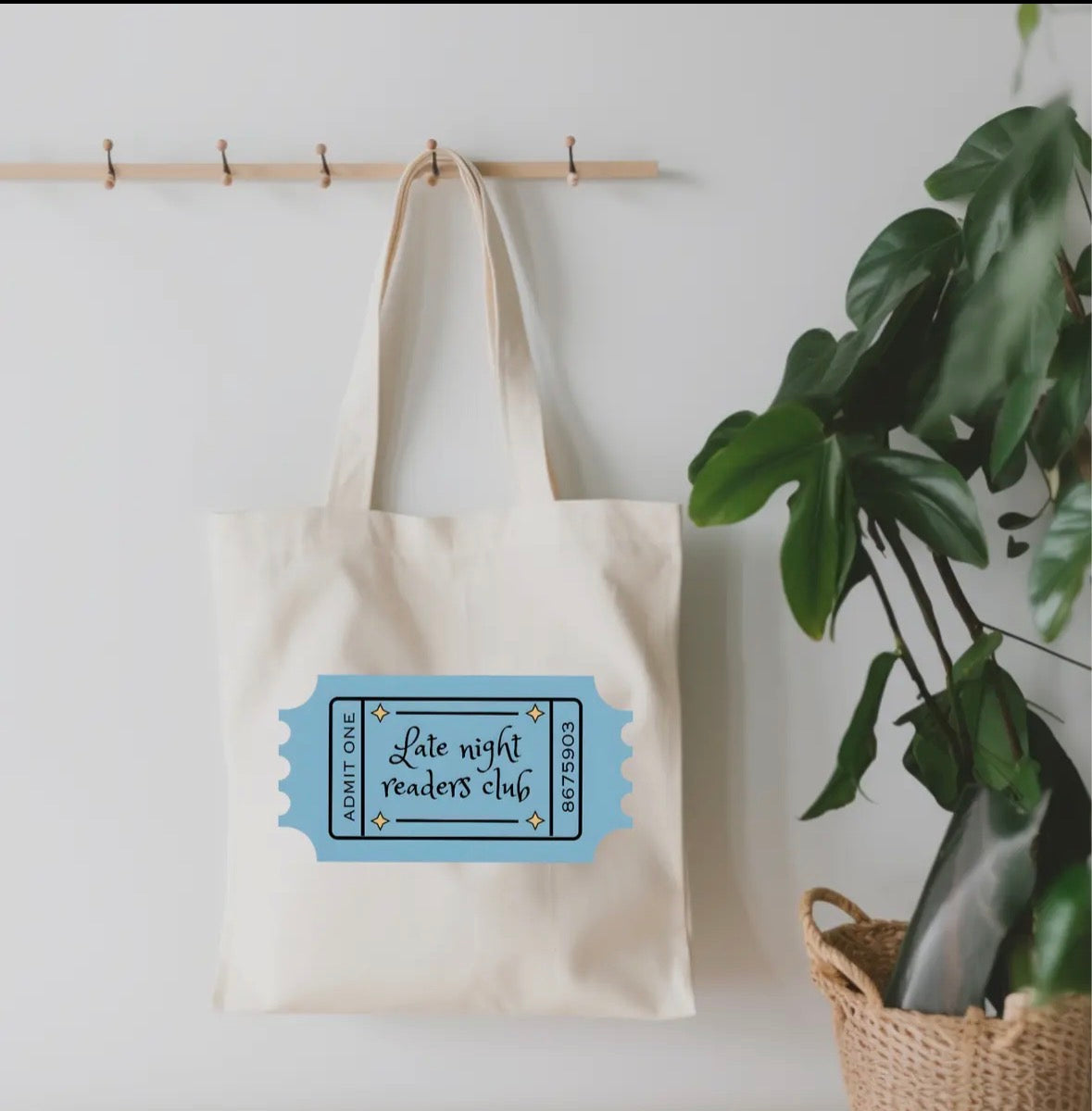 Late Night Readers Club Tote Bag