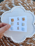 Gingham Book Studs
