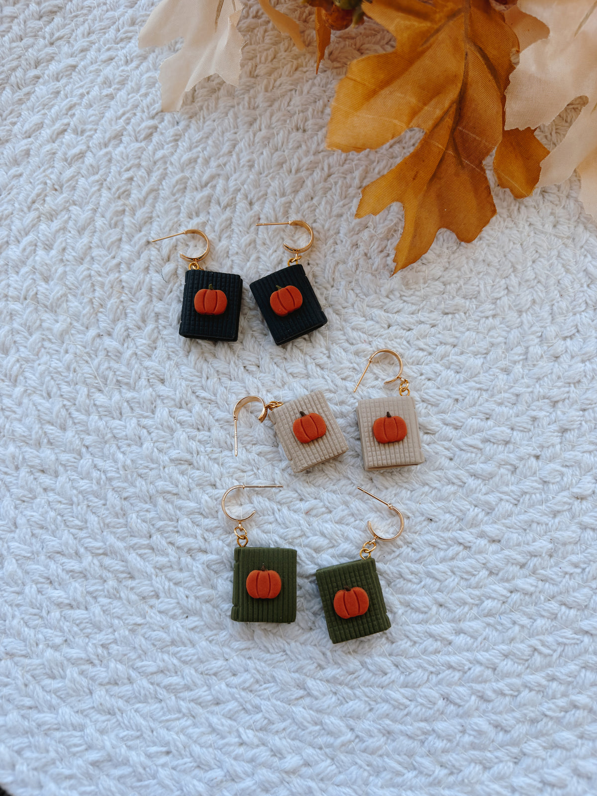 Pumpkin Book Dangles