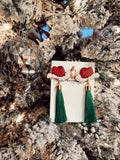 Santa Cowgirl Tassels- Green