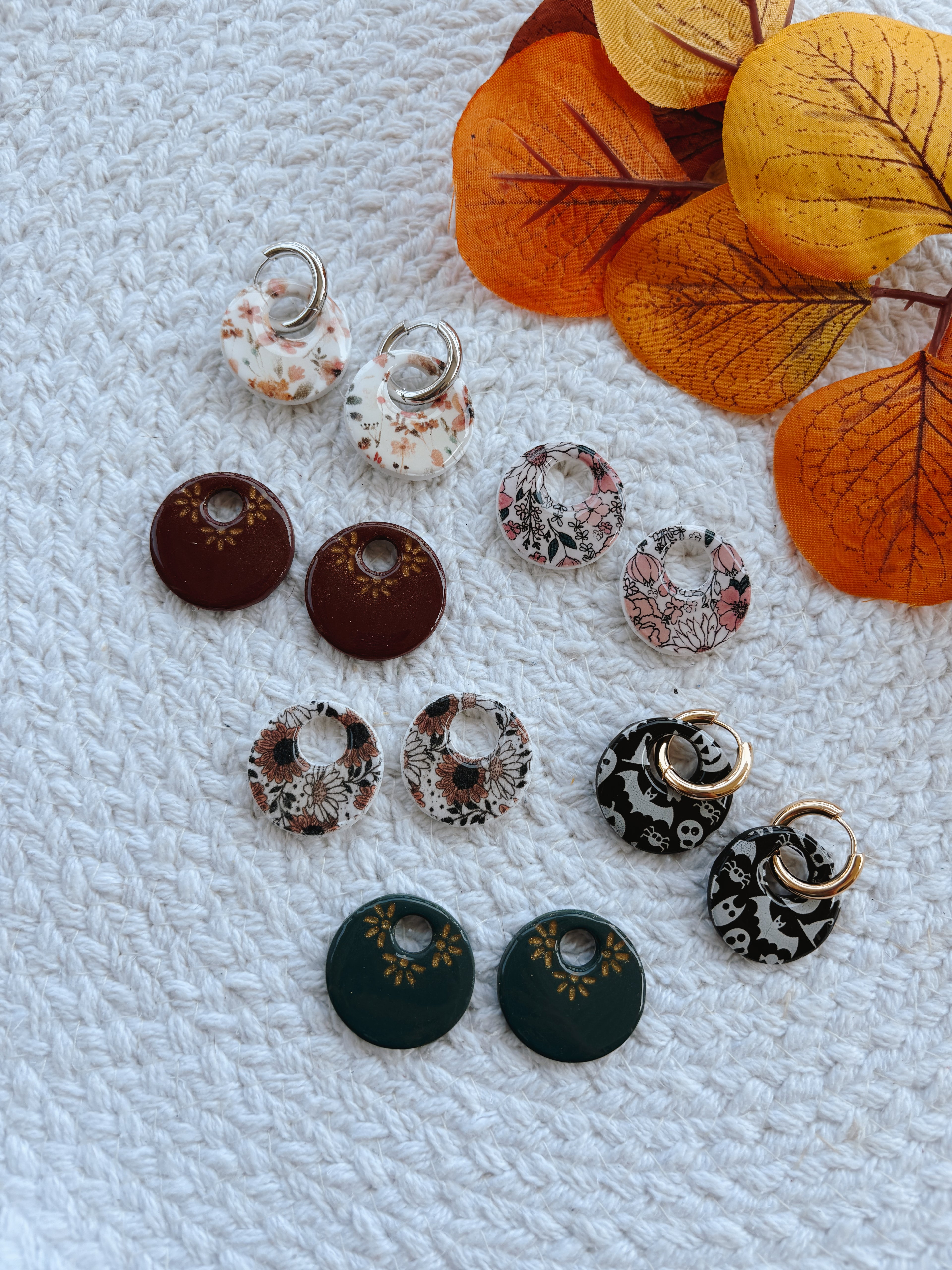 Fall Clay Charms (HOOPS SOLD SEPARATELY)