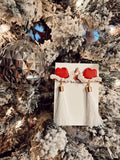 Santa Cowgirl Tassels- White