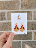 Flaming Heart Dangles