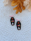 Pink Coffin Bookshelf Dangles
